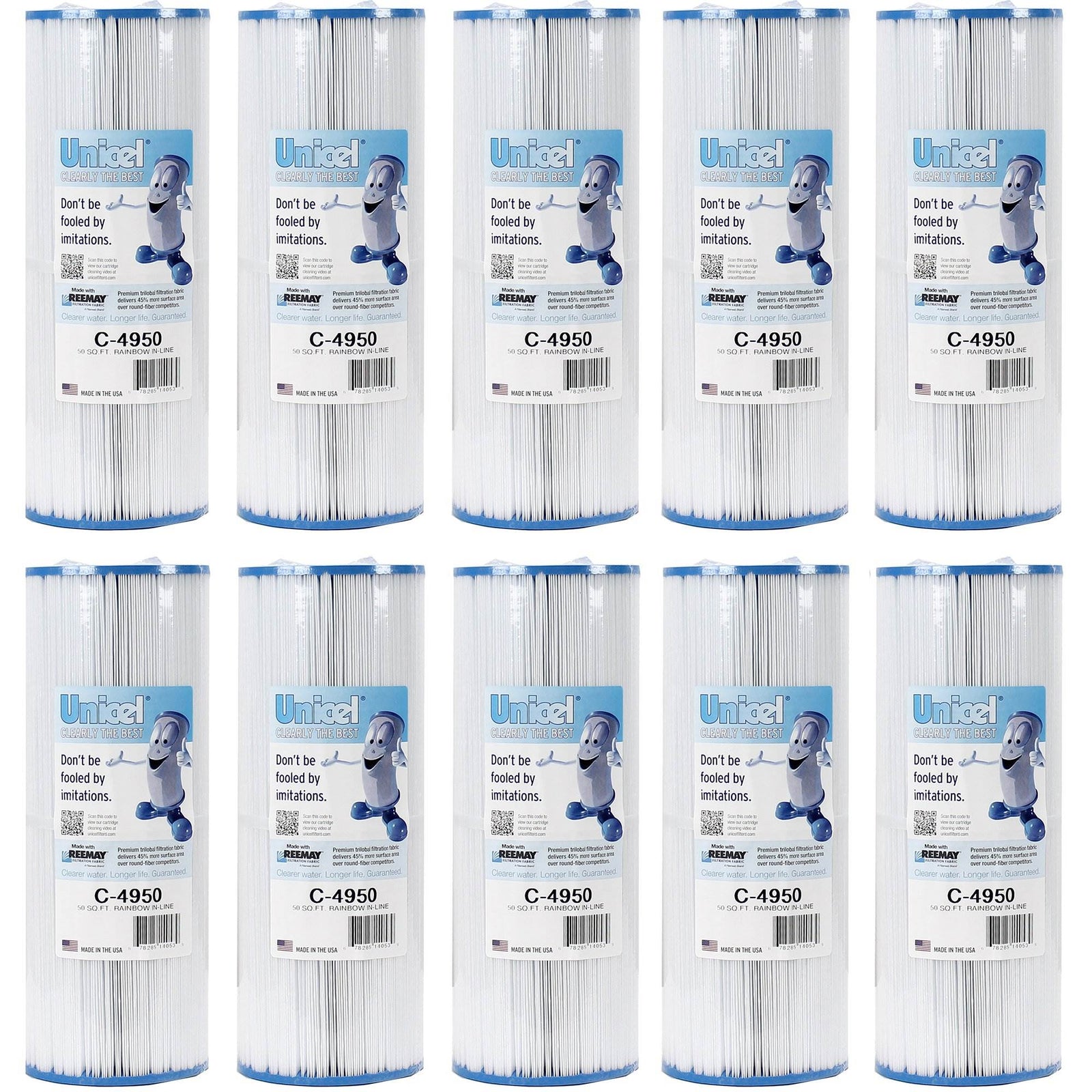 Unicel C-4950 Replacement 50 Sq Ft Pool Hot Tub Spa Filter Cartridge (10 Pack) - VMInnovations