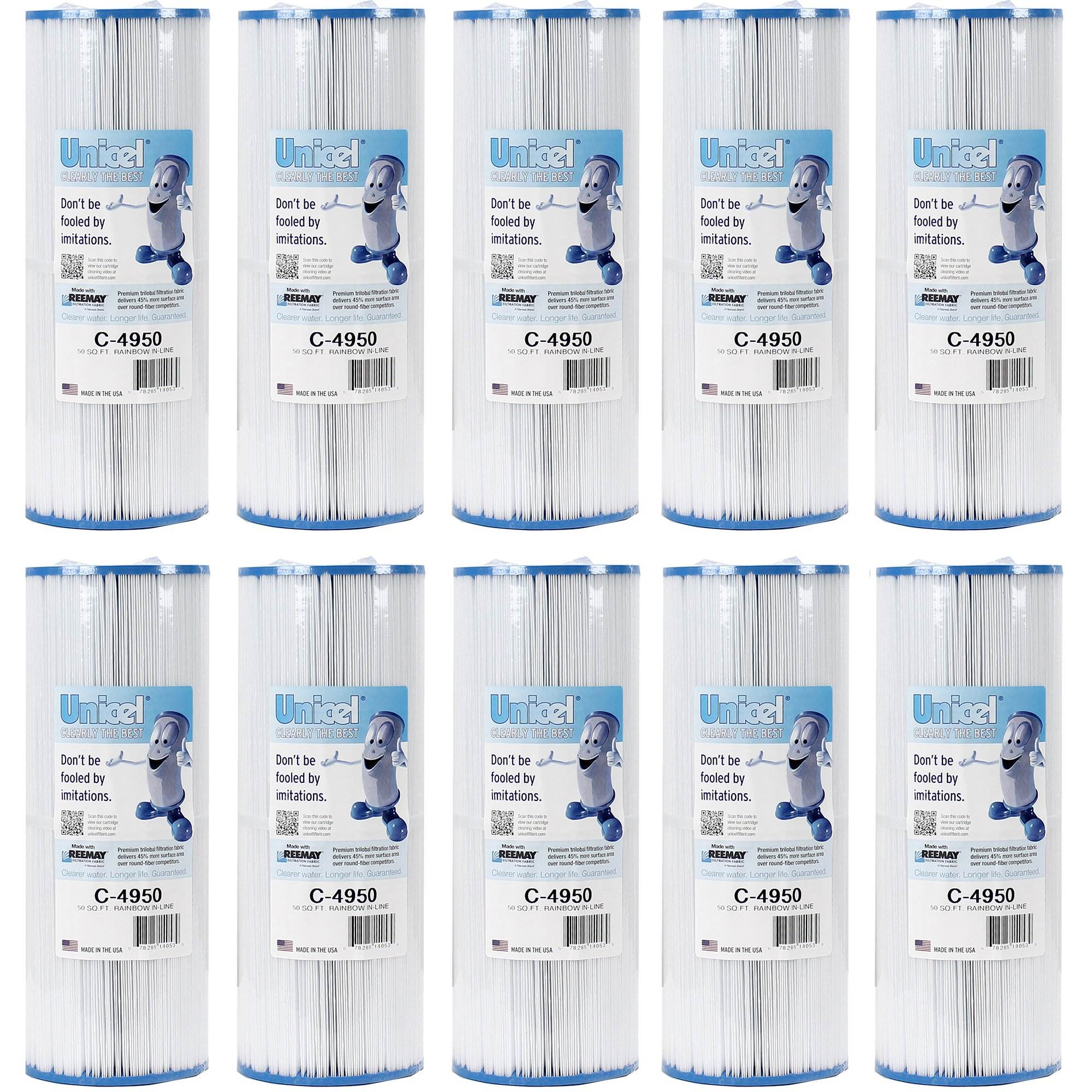 Unicel C-4950 Replacement 50 Sq Ft Pool Hot Tub Spa Filter Cartridge (10 Pack) - VMInnovations