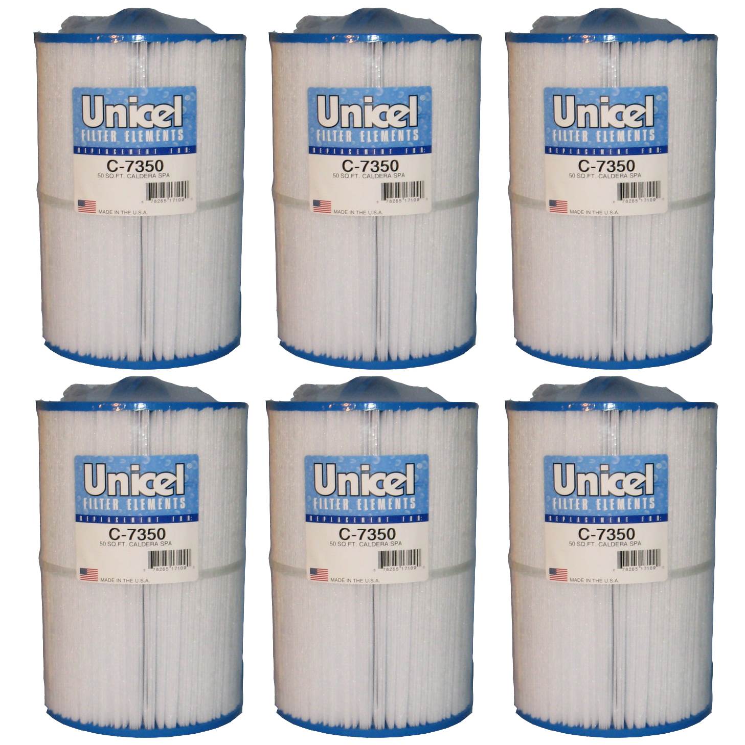 Unicel Replacement Cartridge Filter 50 Ft Caldera Spas New Style C7350 (6 Pack) - VMInnovations