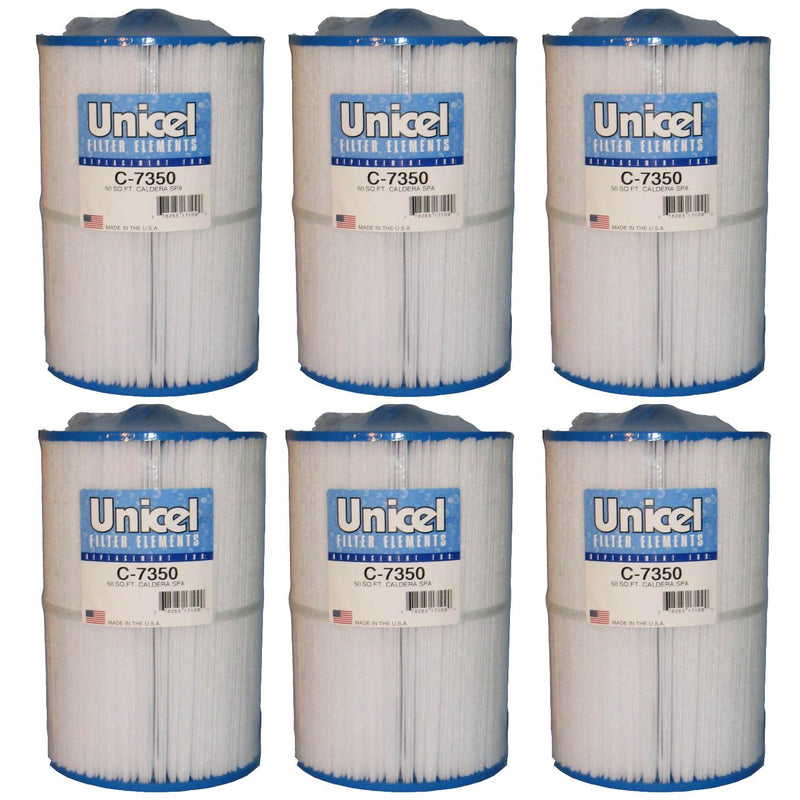 Unicel Replacement Cartridge Filter 50 Ft Caldera Spas New Style C7350 (6 Pack)