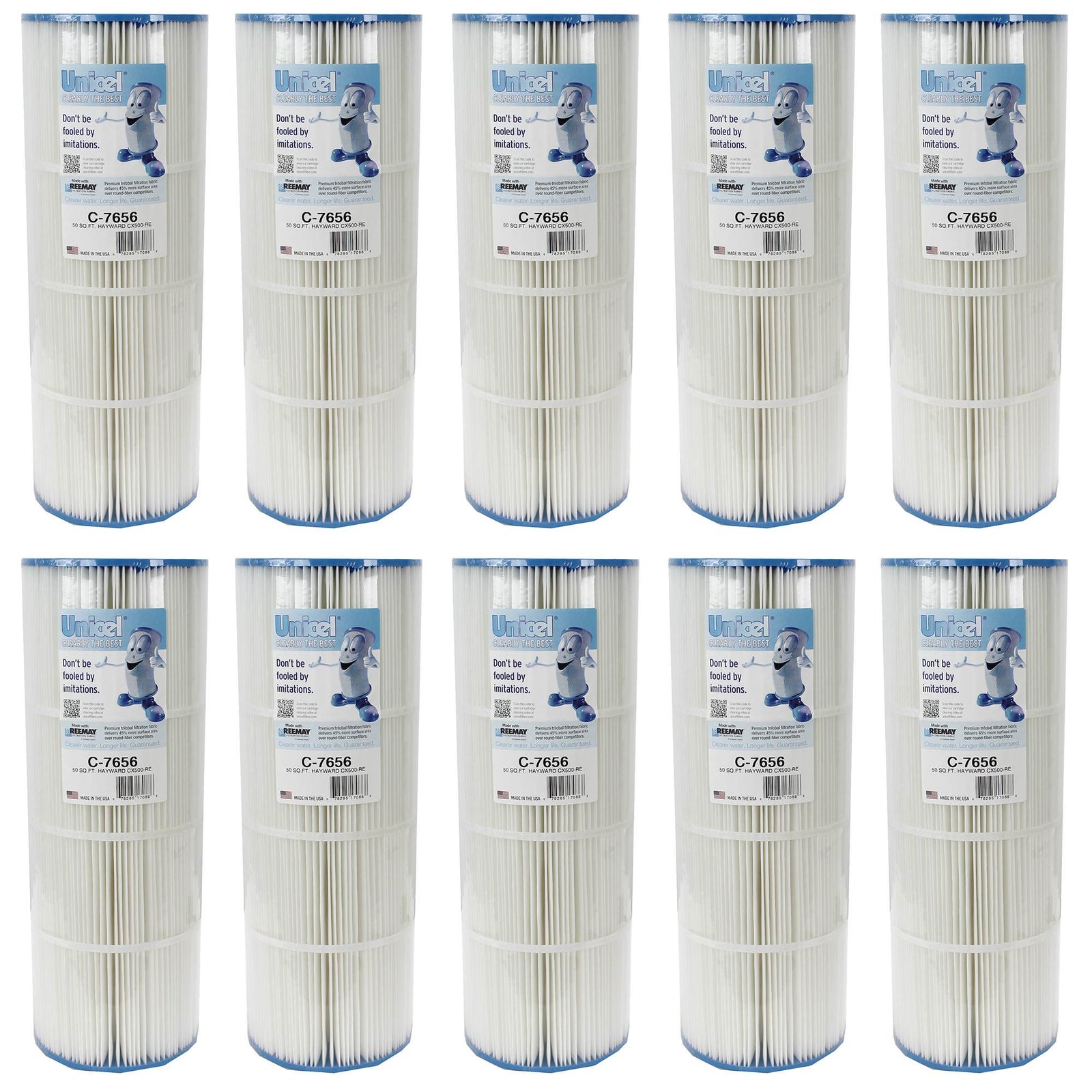 Unicel CX500RE Star Clear Replacement Swimming Pool Filter C7656 (10 Pack) - VMInnovations