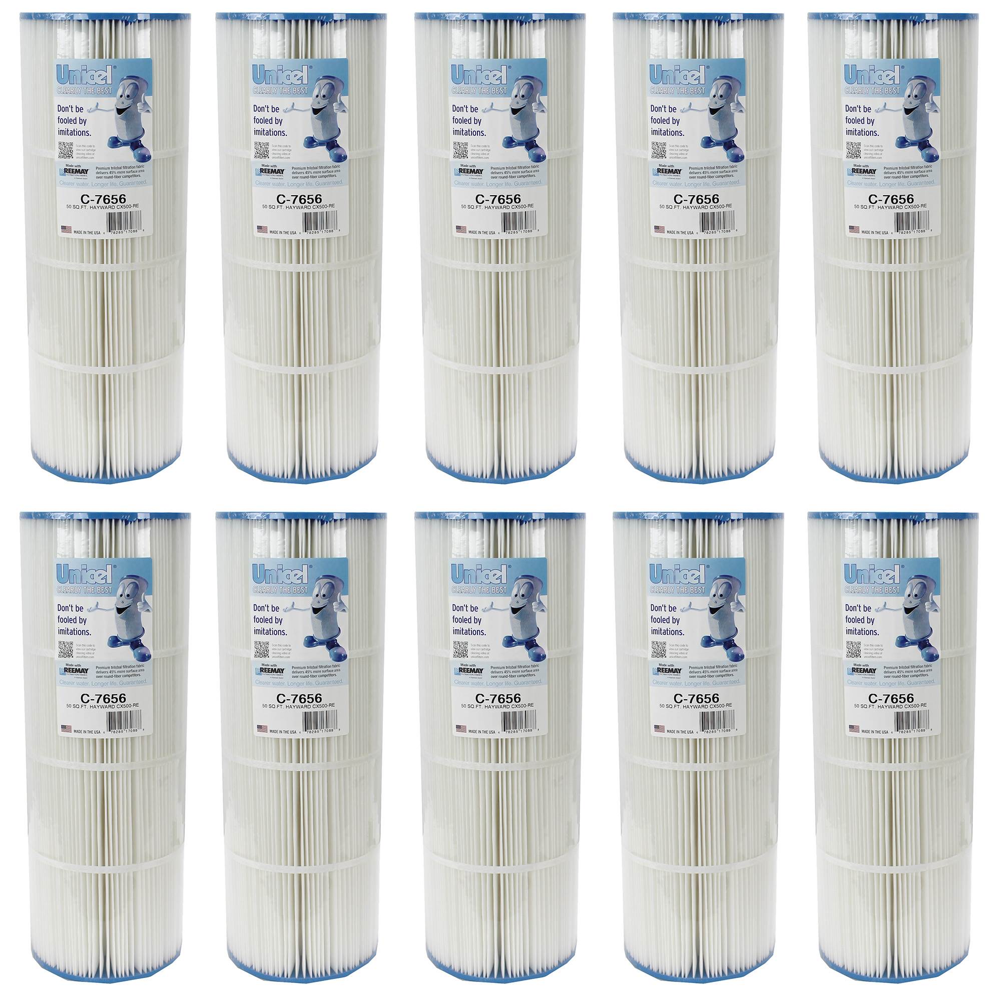Unicel CX500RE Star Clear Replacement Swimming Pool Filter C7656 (10 Pack) - VMInnovations