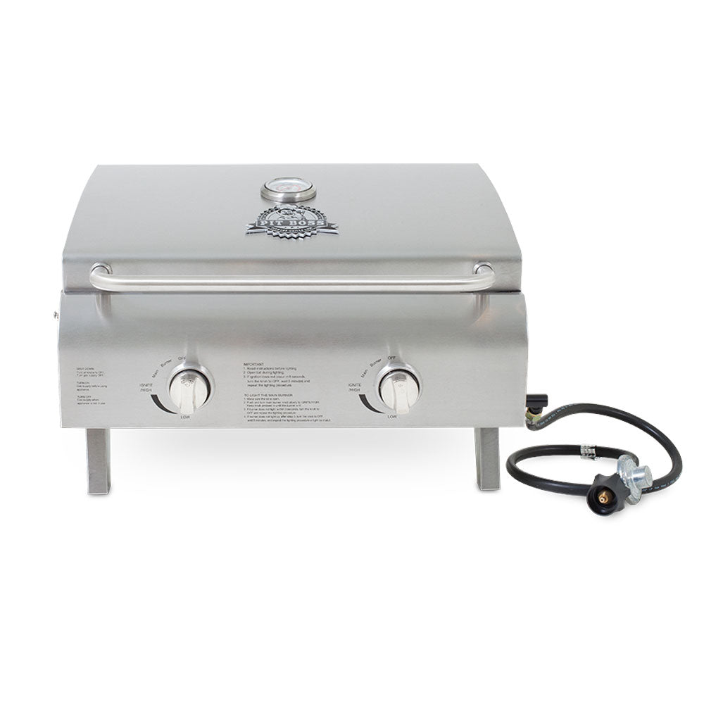 Pit Boss Grills 75275 Stainless Steel 2-Burner Propane Grill, Silver (Used)