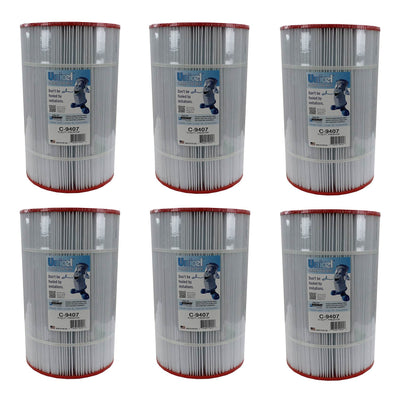 Unicel C-9407 Replacement 75 Sq Ft Pool Spa Filter Cartridge, 171 Pleats, 6 Pack