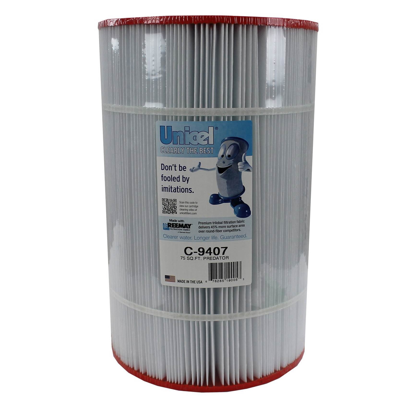 Unicel C-9407 Replacement 75 Sq Ft Pool Spa Filter Cartridge, 171 Pleats, 6 Pack