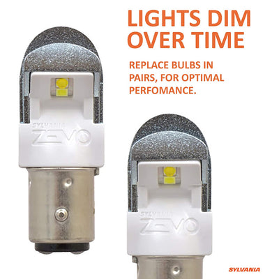 Sylvania Zevo 7506R Red LED Bright Interior Exterior Mini Light Bulb Set, 2 Pack