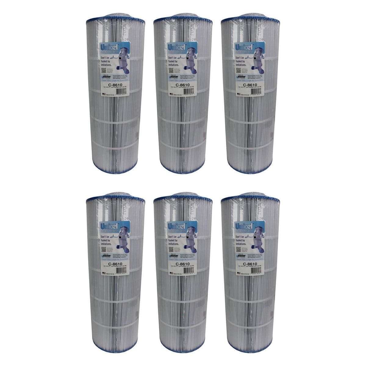 Unicel C-8610 Hayward Star Clear II C1100 CX1100 Pool Filter Cartridge (6 Pack)