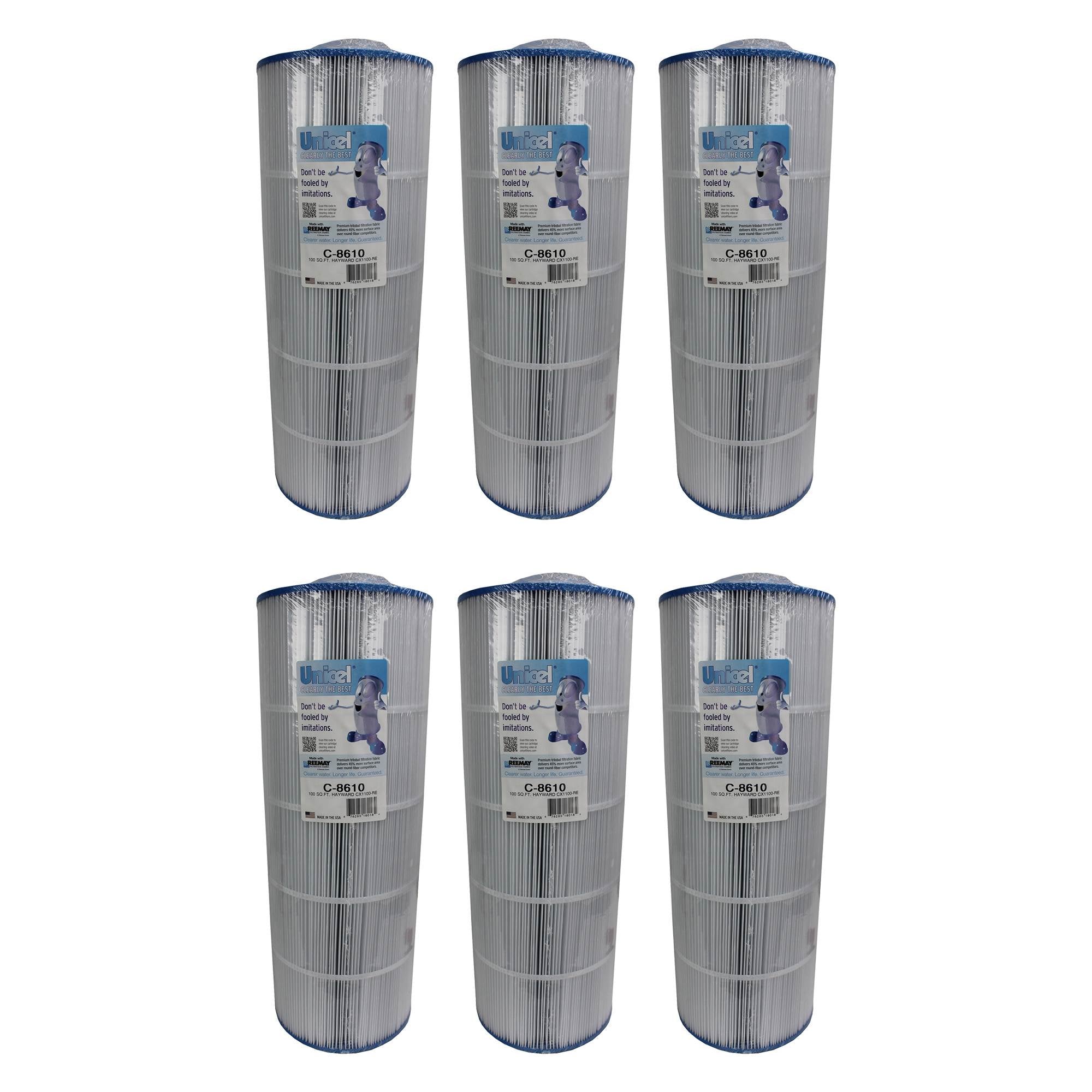 Unicel C-8610 Hayward Star Clear II C1100 CX1100 Pool Filter Cartridge (6 Pack)