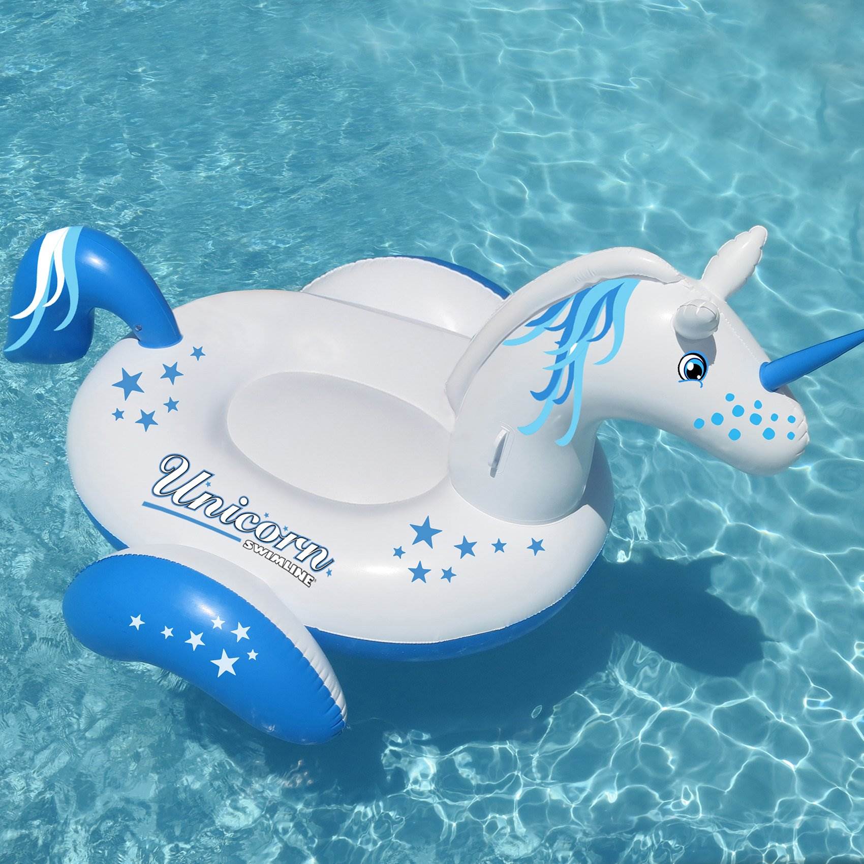 Swimline Giant Inflatable Magical Unicorn Ride On Swimming Pool Float (Open Box)