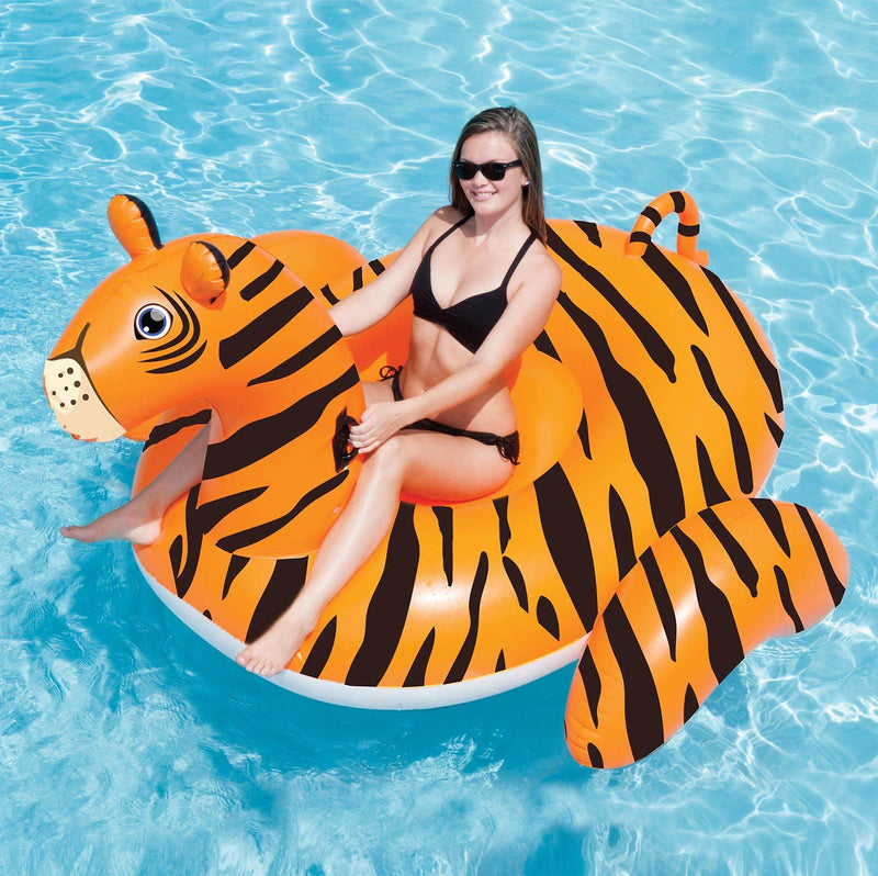 Swimline Safari Series Tiger Giant Inflatable Swimming Pool Float Lounger 90718
