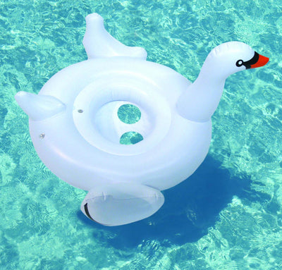 Swimline Kids Baby Inflatable Swan Swimming Pool Water Toy Seat Float (Open Box)