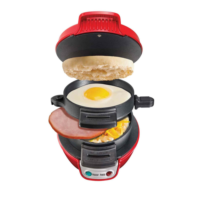 Proctor Silex FlexBrew Single Serve Coffee Maker, Red + Breakfast Sandwich Maker