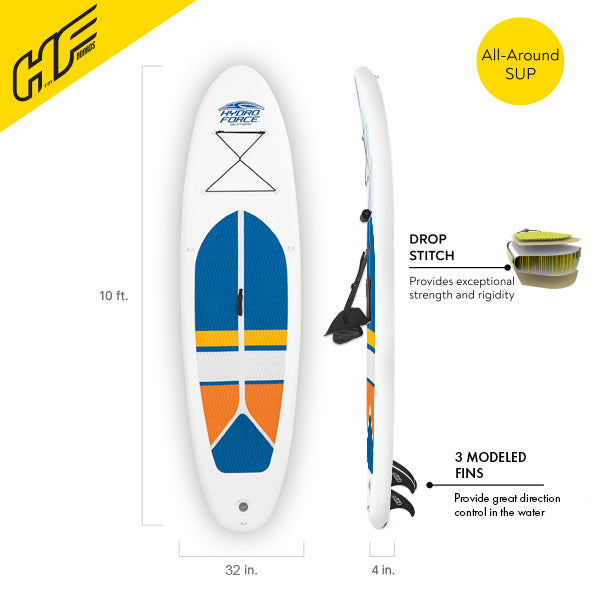 Bestway Hydro-Force White Cap Inflatable SUP Stand Up Paddle Board & Kayak(Used)