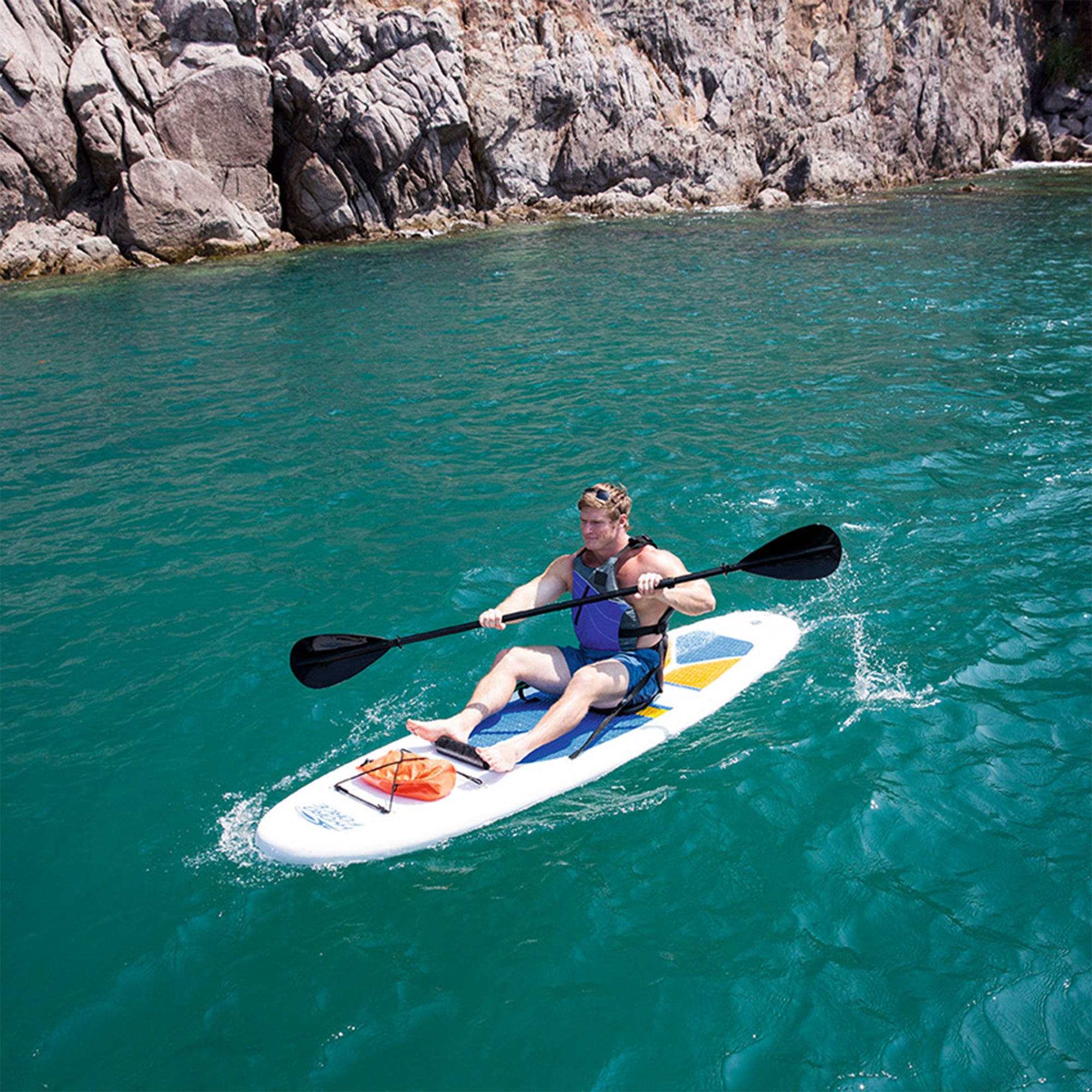 Bestway Hydro-Force White Cap Inflatable SUP Stand Up Paddle Board (Open Box) - VMInnovations