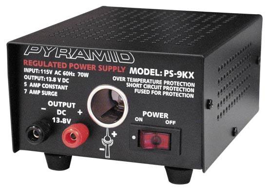 NEW PYRAMID PS9KX 5 Amp Car Audio Power Supply w/ Cigarette Lighter Plug PS-9KX