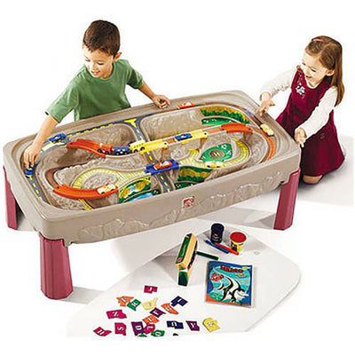 Step2 754700 Deluxe Multipurpose Multi Level Canyon Road Track and Train Table