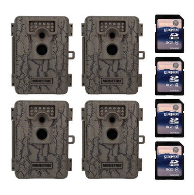 Moultrie A-5 5 MP Trail Game Camera, 4-Pack w/ SD Cards (Certified Refurbished)