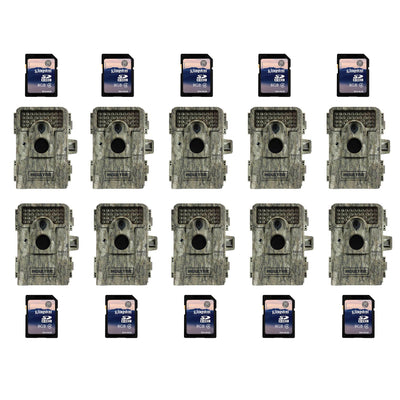 Moultrie M-880i 8MP Mini Game Camera, 10 Pack (Certified Refurbished) + SD Cards
