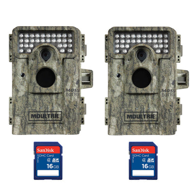 Moultrie M-880 8 MP Mini Game Camera, 2 Pack (Certified Refurbished) + SD Cards