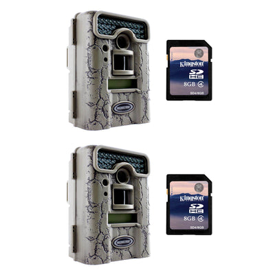 Moultrie D55IRXT Trail Game Camera, 2 Pack (Certified Refurbished) + SD Cards
