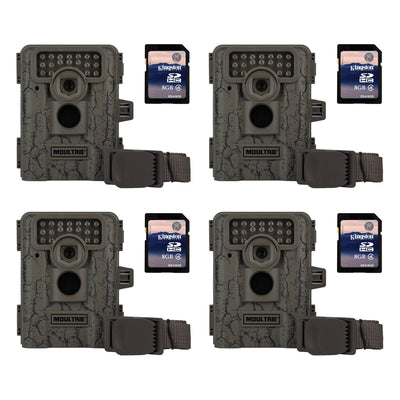 Moultrie D333 7MP Trail Game Camera, 4 Pack + SD Cards (Certified Refurbished)