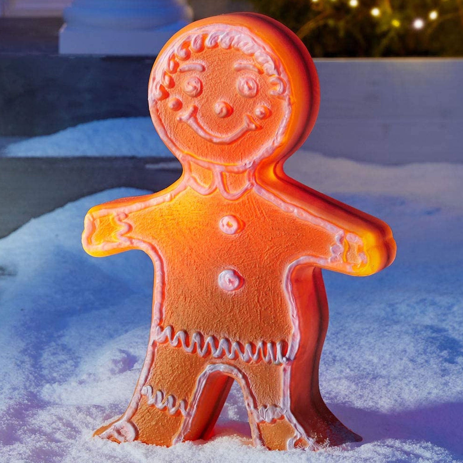 Union Products Reversible Holiday Gingerbread, Outdoor Light Up Christmas Decor - VMInnovations