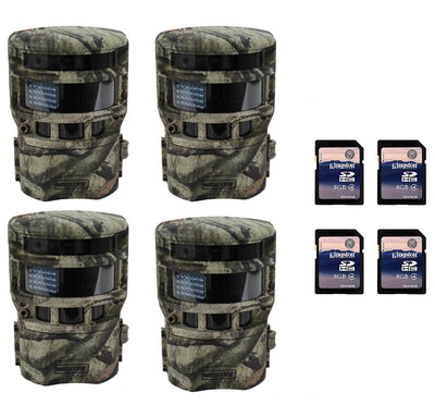 Moultrie P150 Panoramic Game Camera, 4-Pack (Certified Refurbished) w/ SD Cards