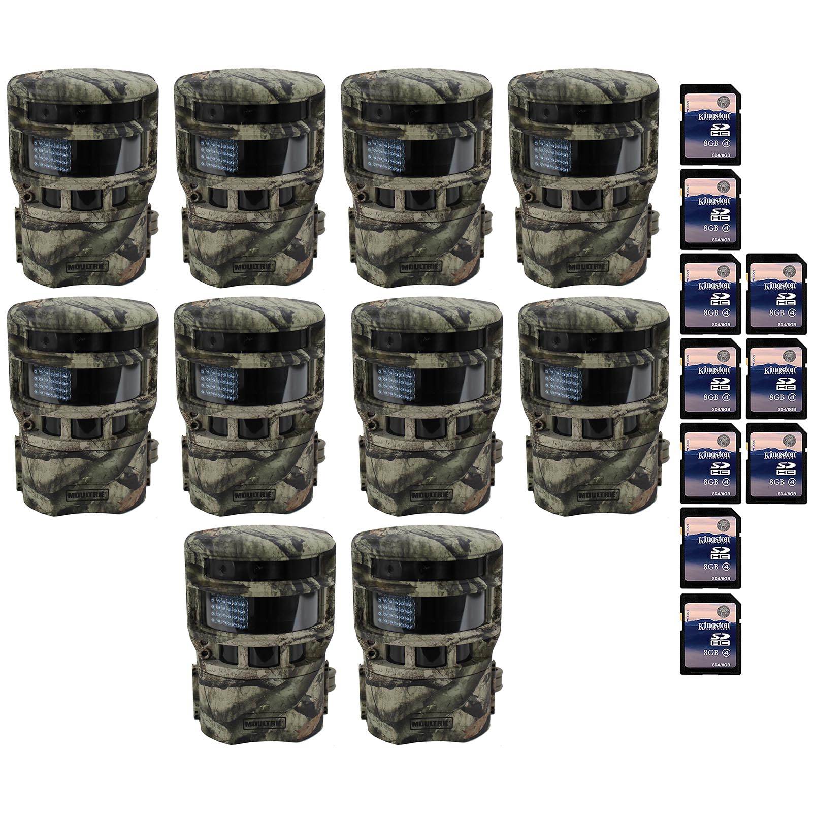 Moultrie P150 Trail Game Camera, 10-Pack (Certified Refurbished) w/ SD Cards