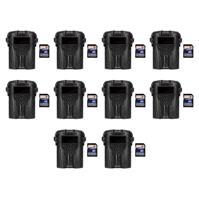 Moultrie I-45S 8MP Game Trail Camera, 10 Pack + SD Cards (Certified Refurbished)