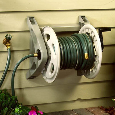 Suncast Hose Handler 200-Foot Capacity Wall-Mounted Garden Hose Reel | Used