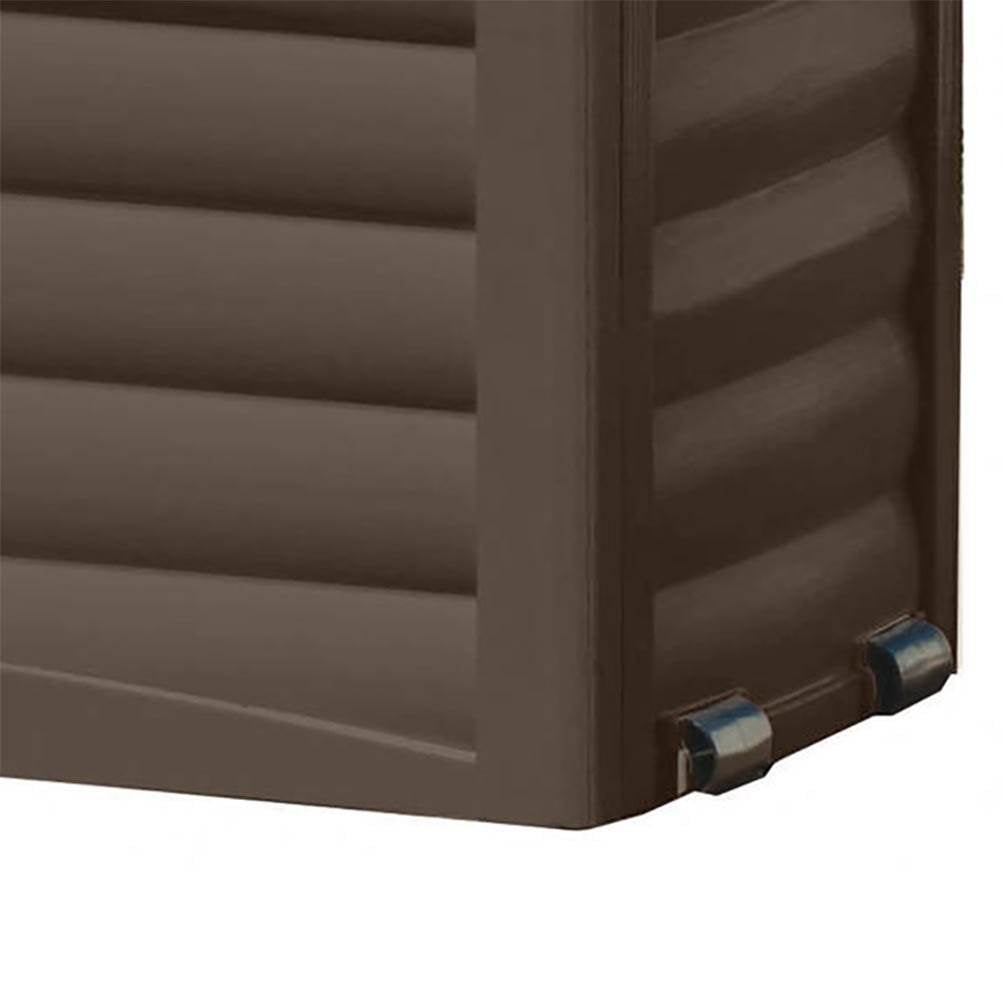 Suncast 63 Gallon Resin Outdoor Patio Deck Storage Box Mocha (Open Box)
