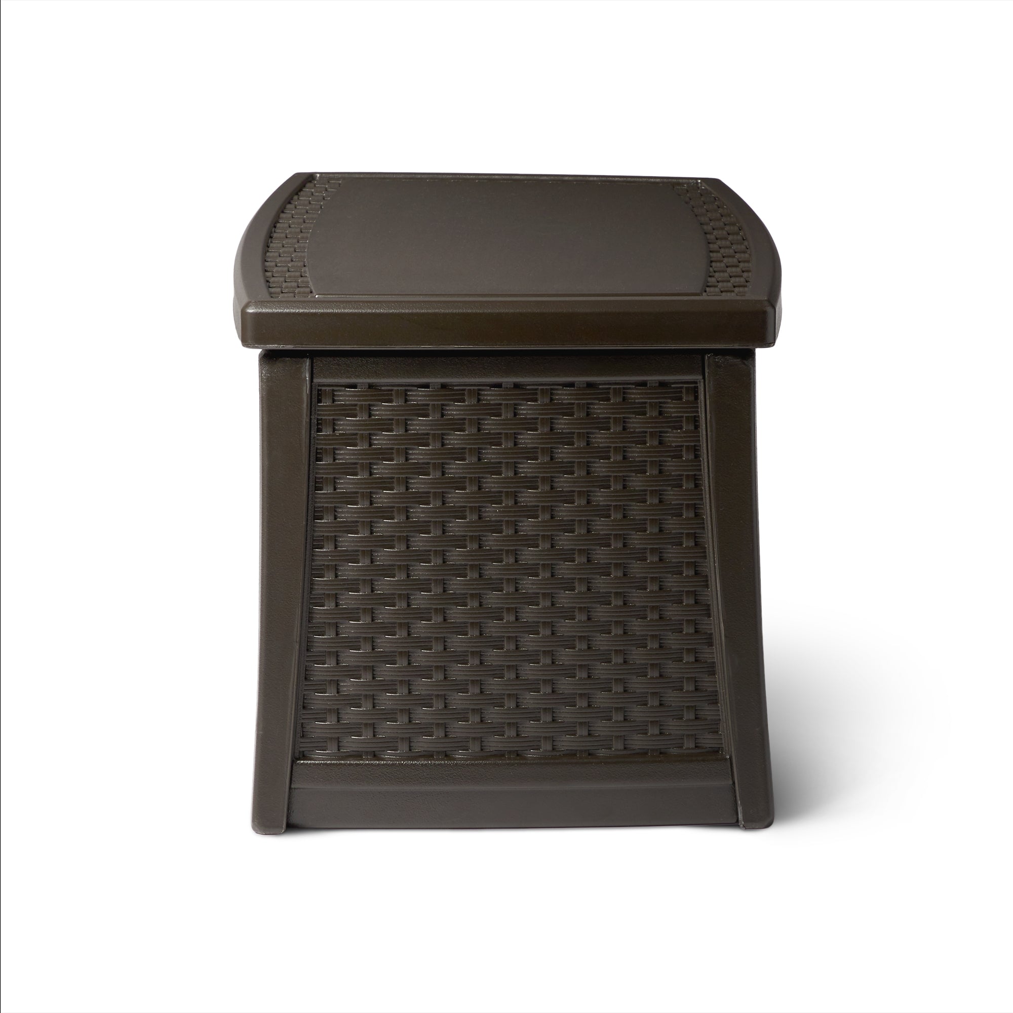 Suncast Elements Outdoor Resin Wicker Coffee Table with Storage, Java (2 Pack)