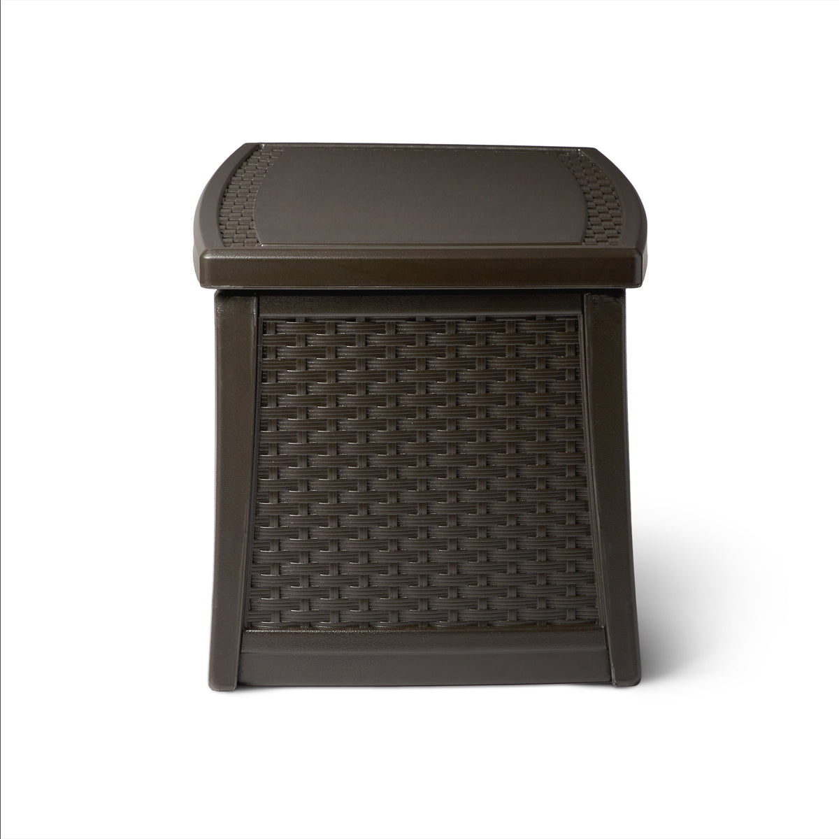 Suncast Elements Outdoor Resin Wicker Coffee Table with Storage, Java (2 Pack)