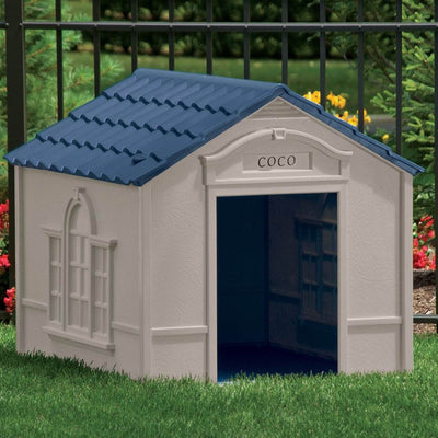 Suncast Deluxe Weatherproof Snap Together Resin Large Dog House DH350 (Used)