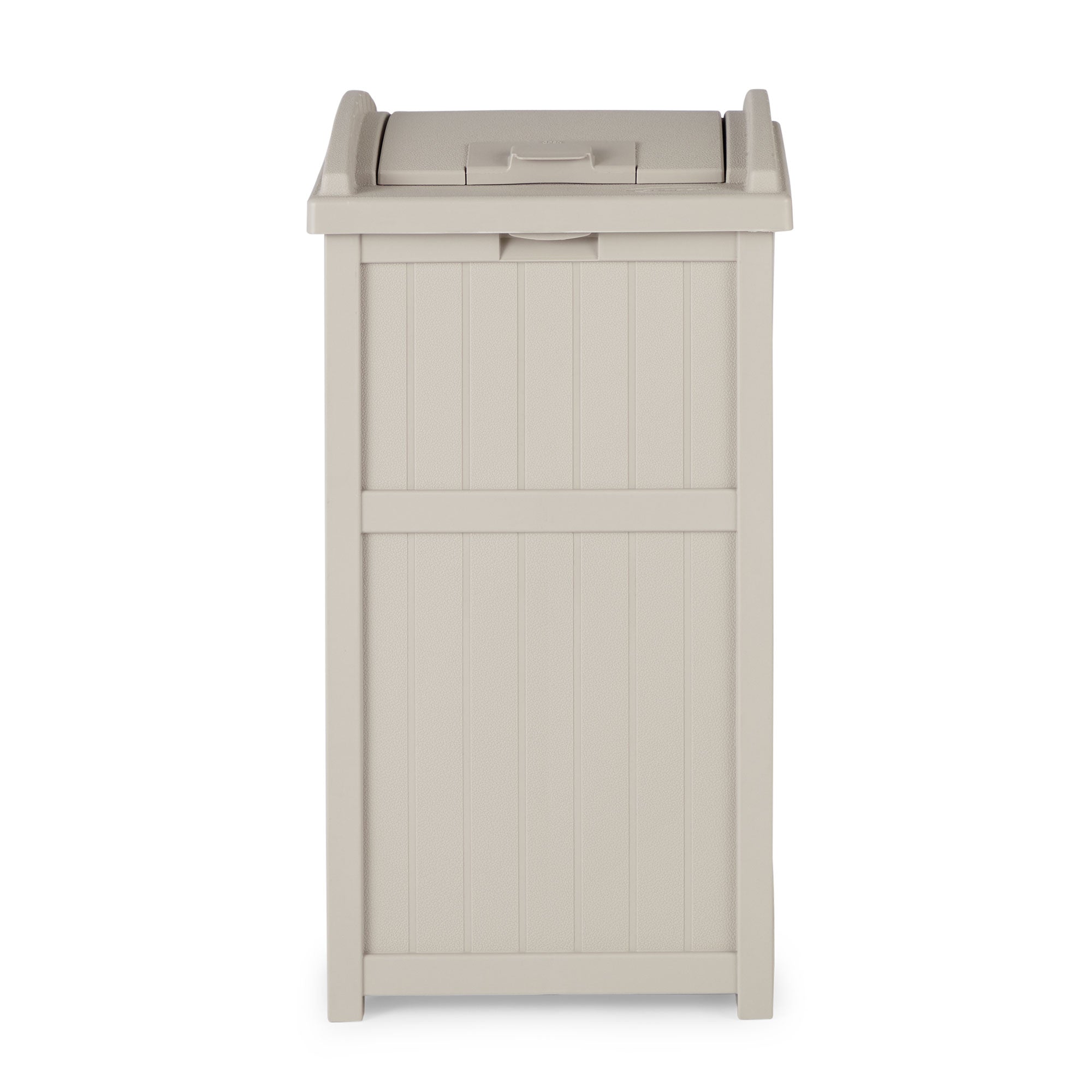 Suncast GH1732 Trash Hideaway 33 Gallon Resin Outdoor Garbage Container, Taupe (For Parts)