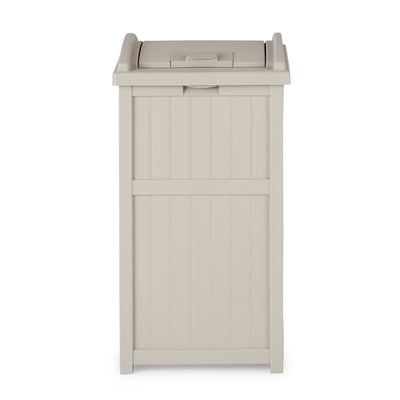 Suncast GH1732 Trash Hideaway 33 Gallon Resin Outdoor Garbage Container, Taupe (For Parts)