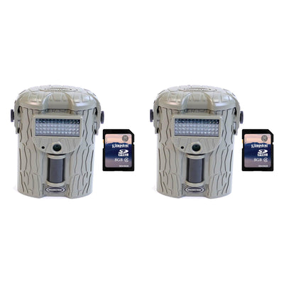 Moultrie i65 IR Trail Game Camera, 2 Pack (Certified Refurbished) + SD Cards