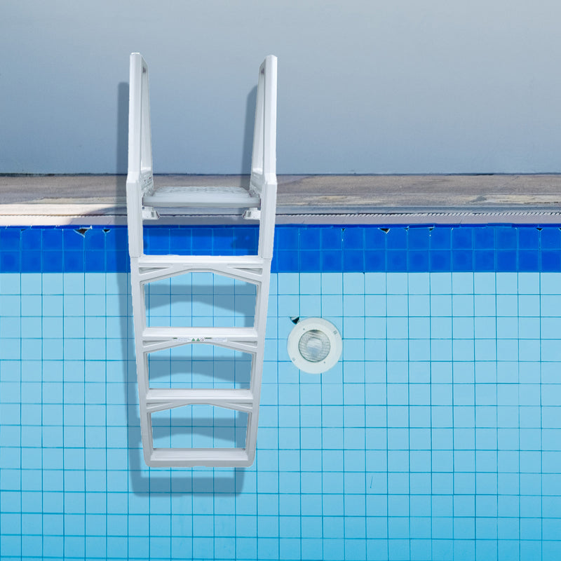 Confer Sturdy 46 to 56 Inch Adjustable Above Ground Pool Ladder (For Parts)