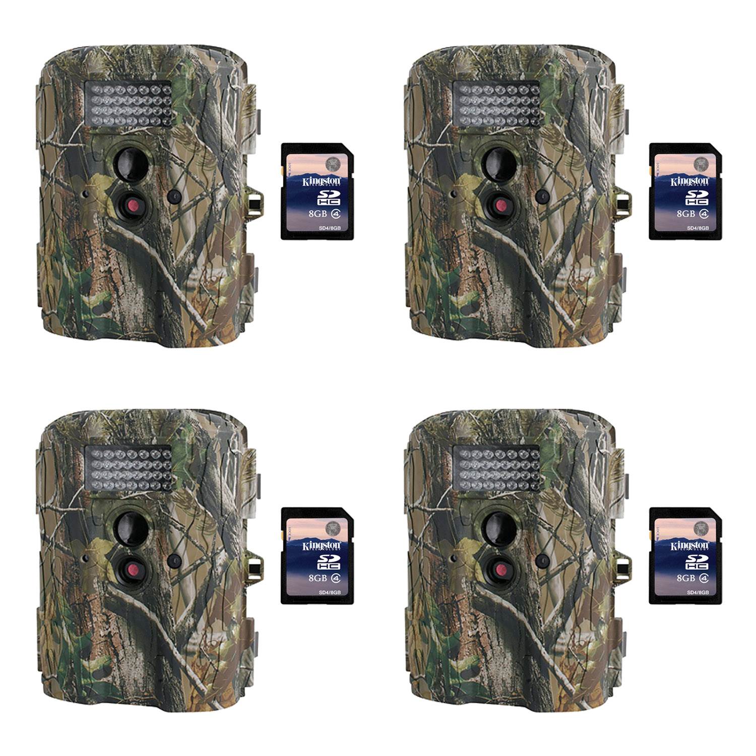 Moultrie I-35 4.0MP Game Trail Camera, 4 Pack + SD Card (Certified Refurbished)