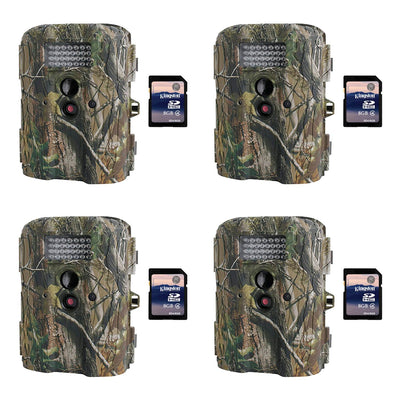 Moultrie I-35 4.0MP Game Trail Camera, 4 Pack + SD Card (Certified Refurbished)