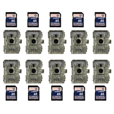 Moultrie M-880 8 MP Mini Game Camera, 10 Pack (Certified Refurbished) + SD Cards