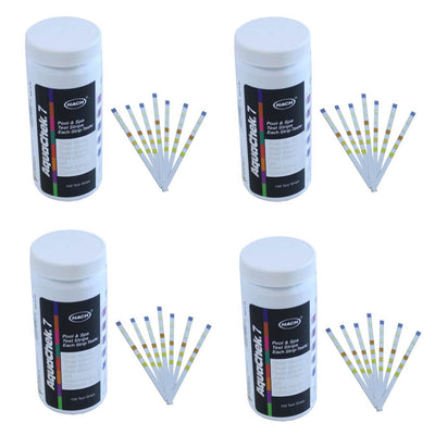 AquaChek Silver 7-Way 100 Count Pool And Spa Chlorine/pH Test Strips (4 Pack)