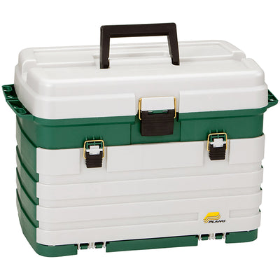 Plano Fishing Gear Organizer Tackle Box w/ Removable Bait Racks & 4 Trays, Green