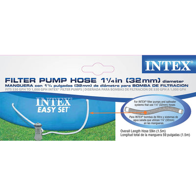 Intex 1.25" Diameter Accessory Pool Pump Replacement Hose - 59" Long - VMInnovations