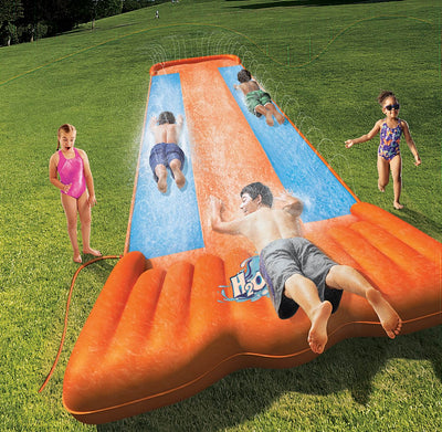 Bestway H2O Go Triple Slider Kids Outdoor 3-Person Water Slide | 52200E