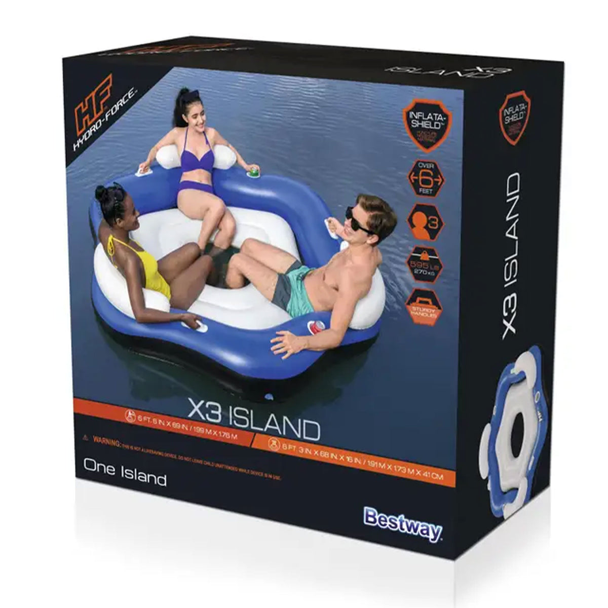 Bestway 3-Person Floating Water Island Lounge Raft With Open Bottom | 43111E