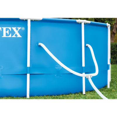 Intex 12ft x 30in Metal Frame Set Above Ground Swimming Pool with Filter