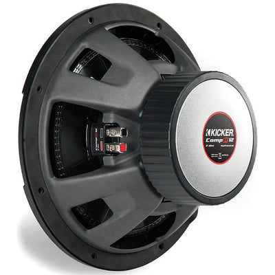 Kicker 43CWR122 CompR 12" 1000 Watt 2 Ohm Dual Voice Coils Car Audio Subwoofer