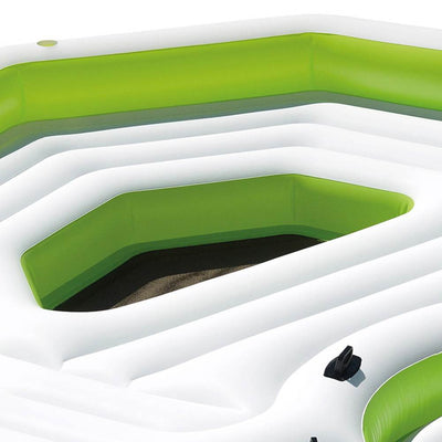 Intex Inflatable Key Largo Party Island Float with Built-In Coolers (Open Box)
