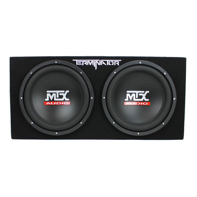 MTX TNE212D 12" 1200W Dual Loaded Subwoofer Box + 1500W Amplifier + Capacitor